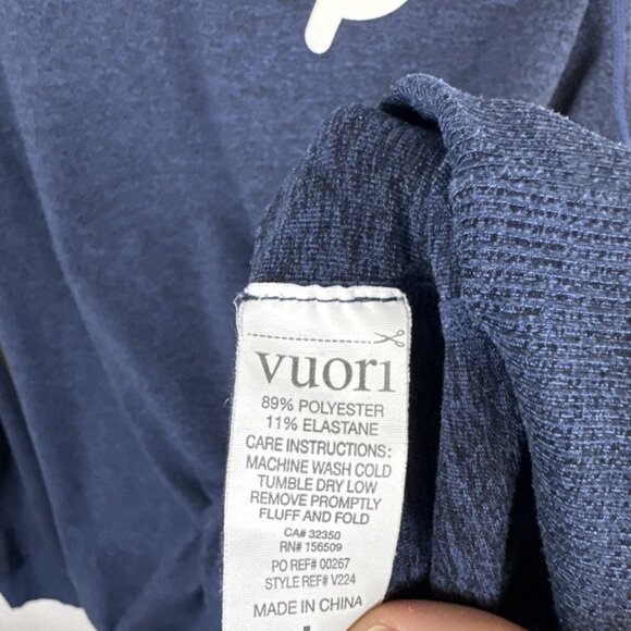 Vuori x Peloton Long Sleeve Performance Crew Blue Men’s Large - Picture 6 of 6